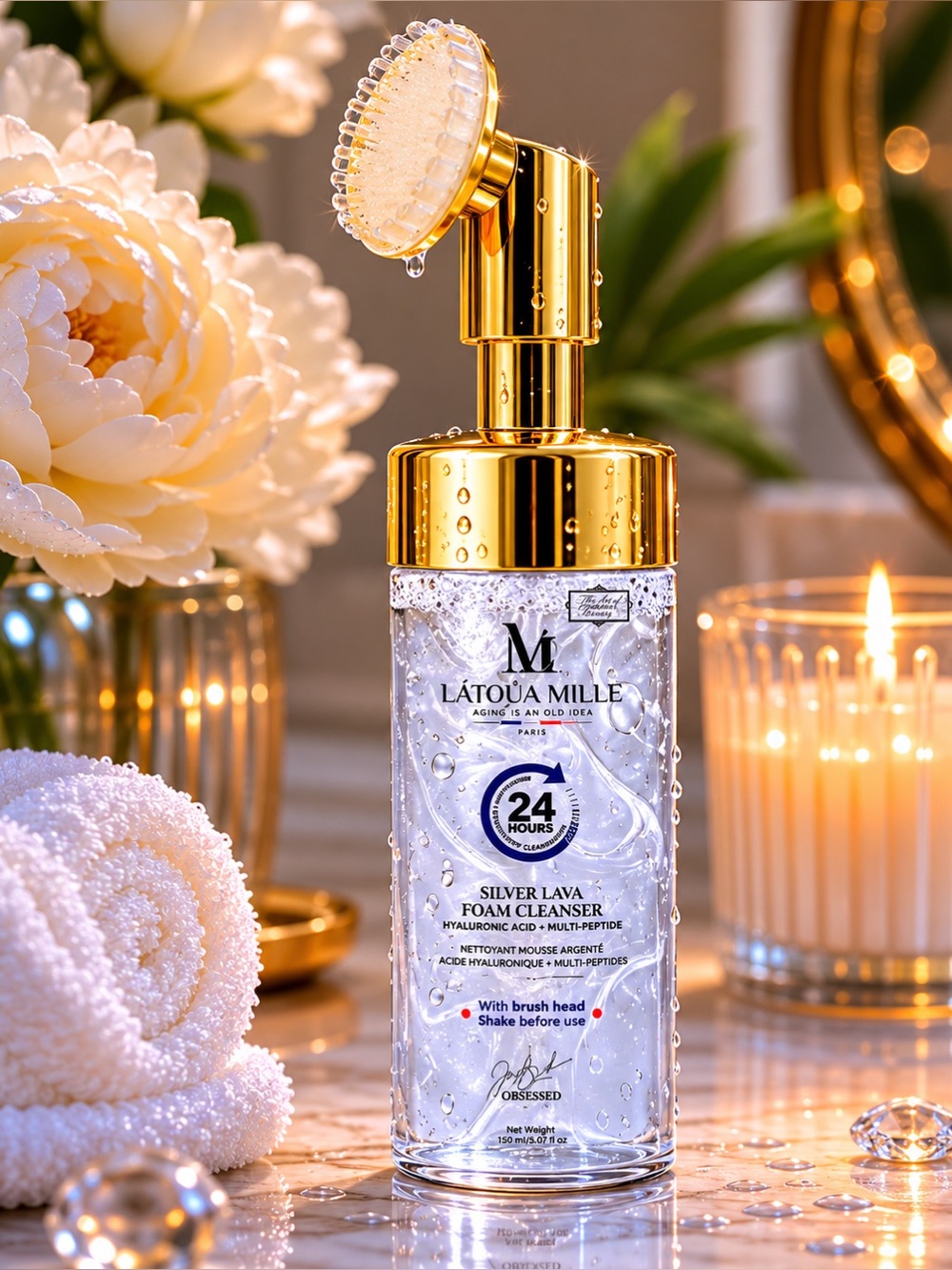 LÁTOUA MILLE Silver Lava Foam Cleanser